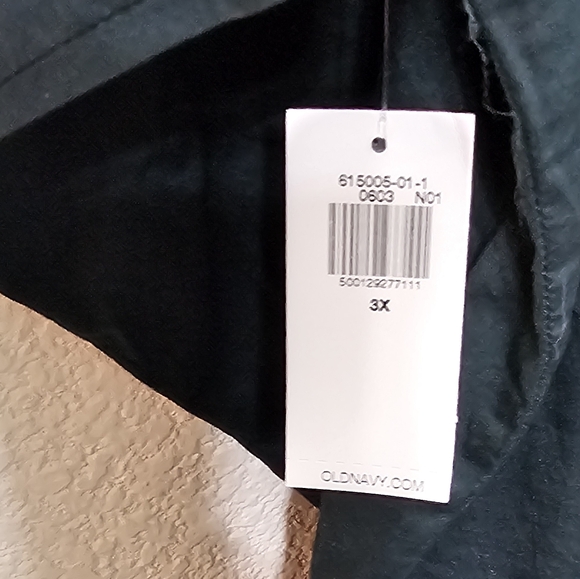 Old Navy Shirt Womens 3X Button Up Long Sleeve The Boyfriend Shirt Top Green - Picture 7 of 9